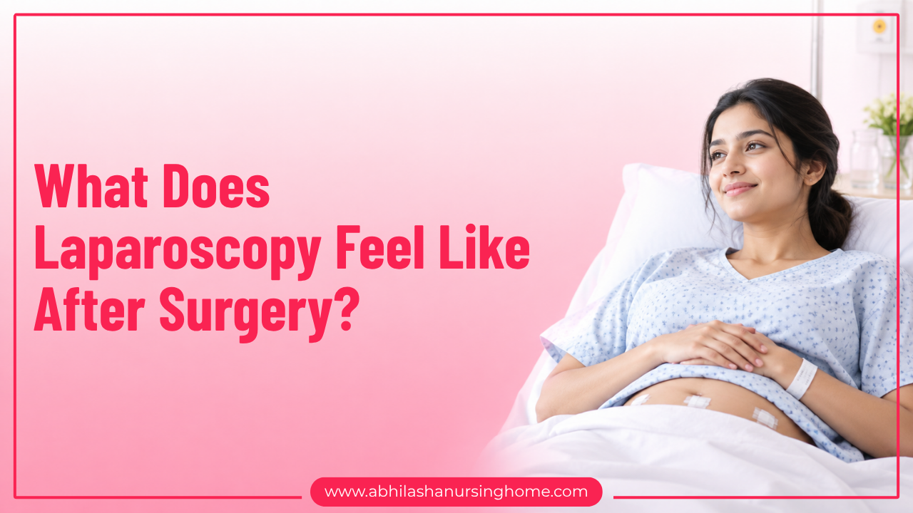 What does laparoscopy feel like after surgery?